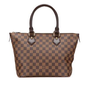 LOUIS VUITTON Brown Damier Leather Tote Bag